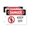 Signmission Keep Off, 7 in W x Rectangle, Vinyl Decal OS-2PACK-DS-D-57-L-1396 - alternate 1